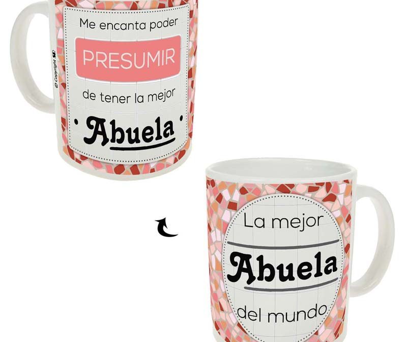 NA003-Taza Azul-Rosa "Abuela"