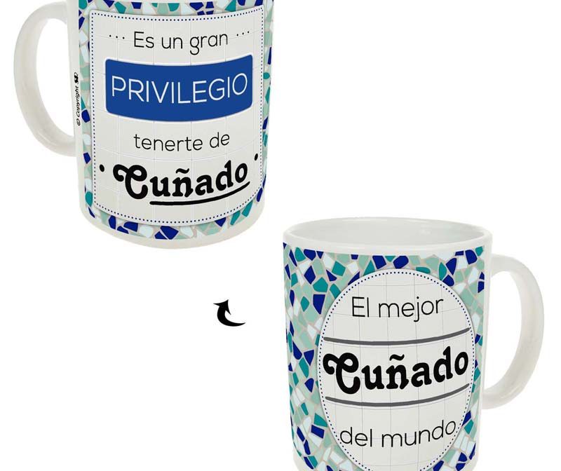 NA018-Taza Azul-Rosa "Cuñado"