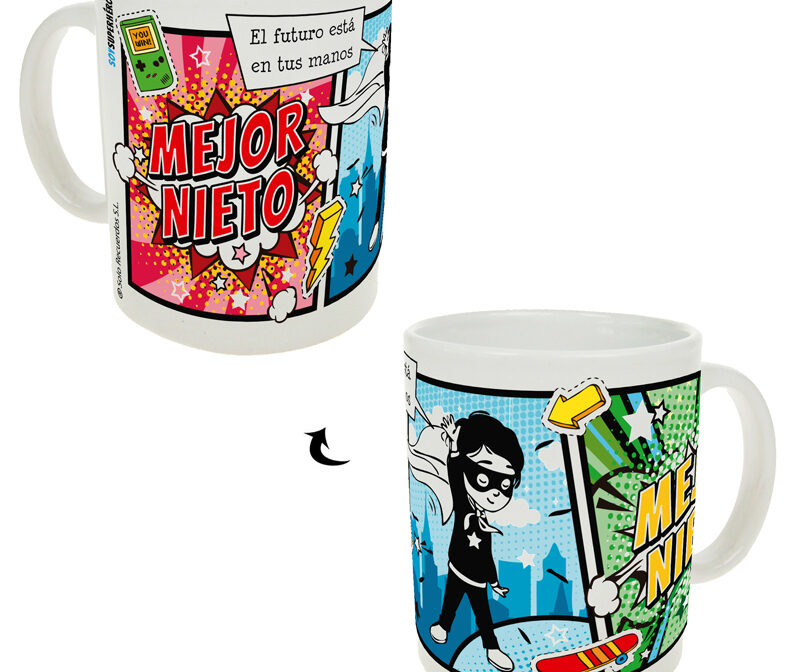 S003-Taza Superhéroe "Mejor nieto"