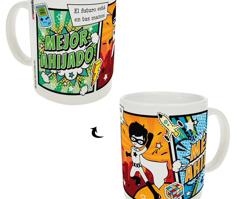 S006-Taza Superhéroe "Mejor ahijado"