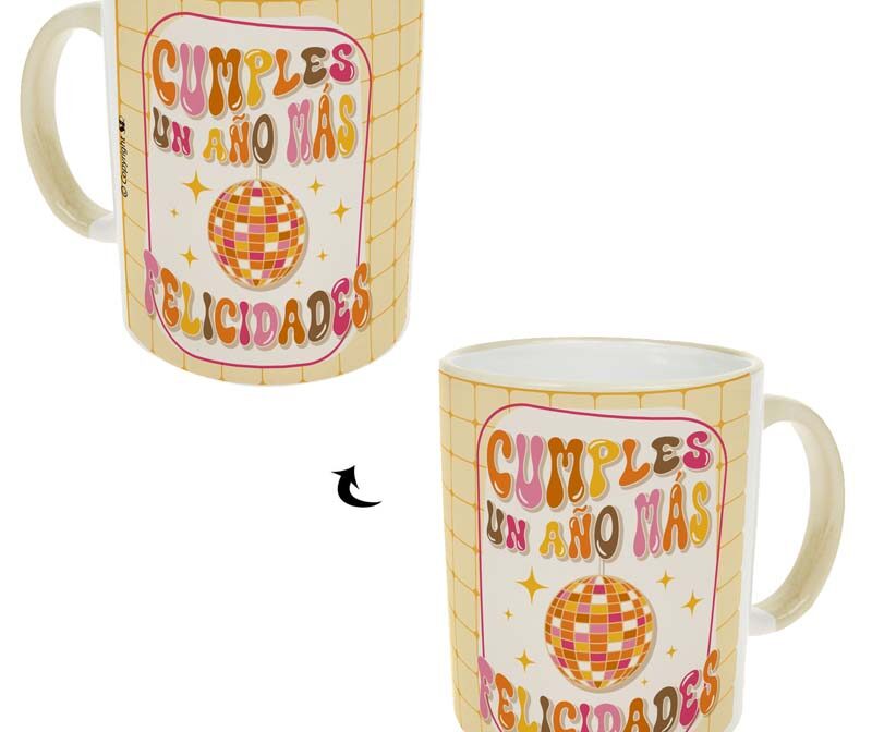 B-R057-Taza Pensando "Cumples un año más, felicidades"